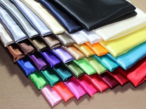 Silky satin fabric plain dress - fabric,