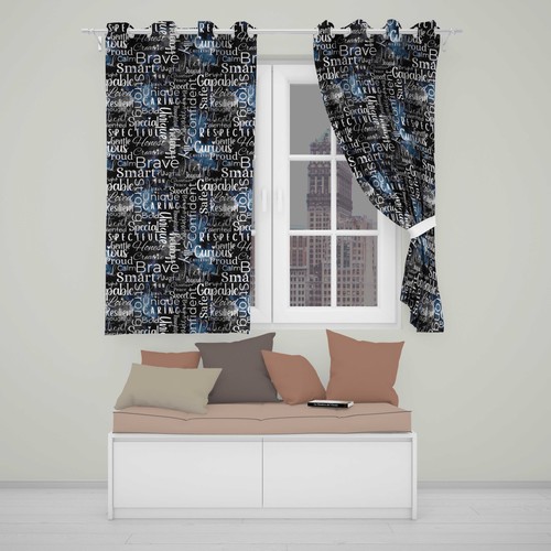 Blackout eyelet curtains neon - eyelet,
