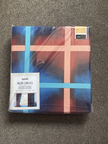 Dunelm neon checks blackout