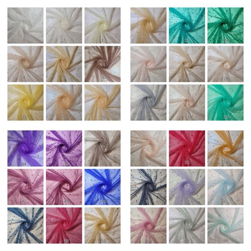 Tulle beaded pearl lace - tulle,