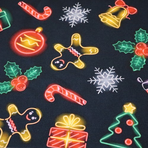 Black neon lights upholstery - black,