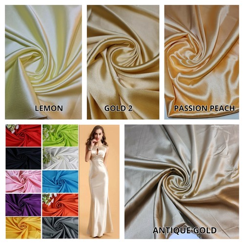 Plain silky charmeuse - charmeuse, satin
