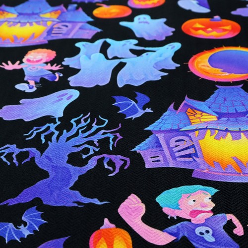 Neon halloween upholstery - neon,