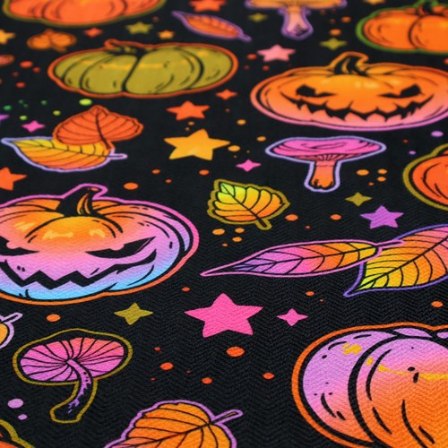 Neon spooky upholstery fabric - neon,