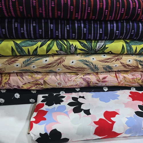 Floral viscose challis - floral,