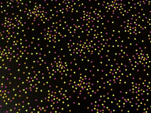 Neon asymmetric polka dot - neon,
