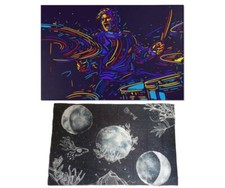 Neon Drummer Moon Deer