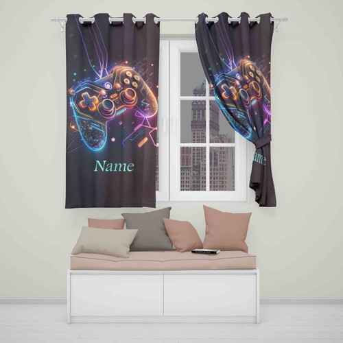 Neon gamer remote curtains - neon,