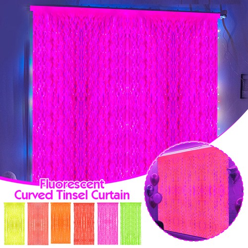 Fluorescent curved tinsel - 2*fluorescent,