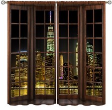 City Night Landscape Curtains