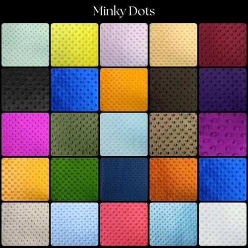 Minky dot fabric the yard - by,