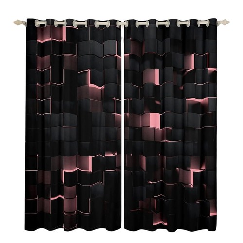 Blackout curtains pink - pink, black