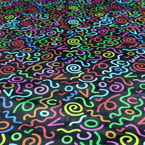 Neon spiral upholstery fabric - upholstery,
