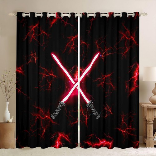 Cool lightsaber curtain red - cool, curtain,red