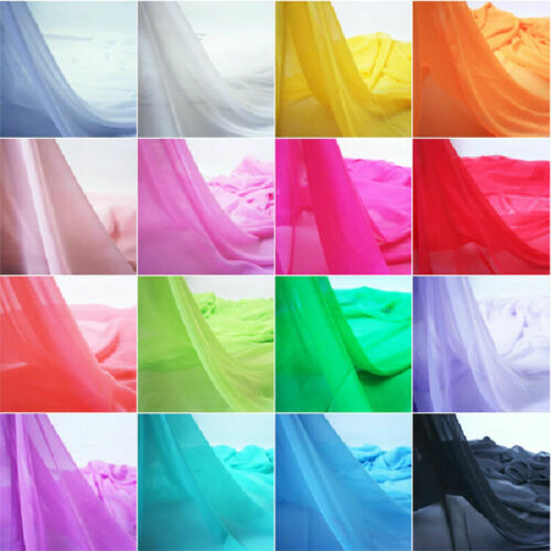 Sheer poly crepe chiffon - sheer,