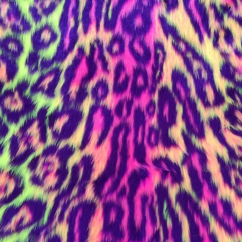 Neon jaguar jacquard fur - jacquard,